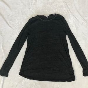 FREE w/Bundle Dark Grey Marled Long Sleeve Tee